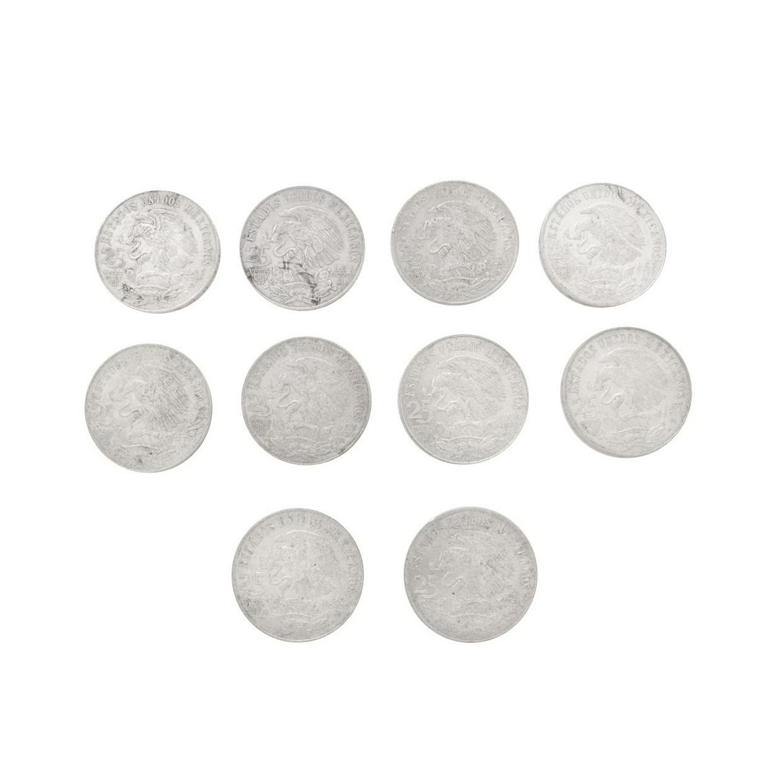 Ten 1968 Mexican 25 Pesos Oympics Silver Coins (1 of 2)
