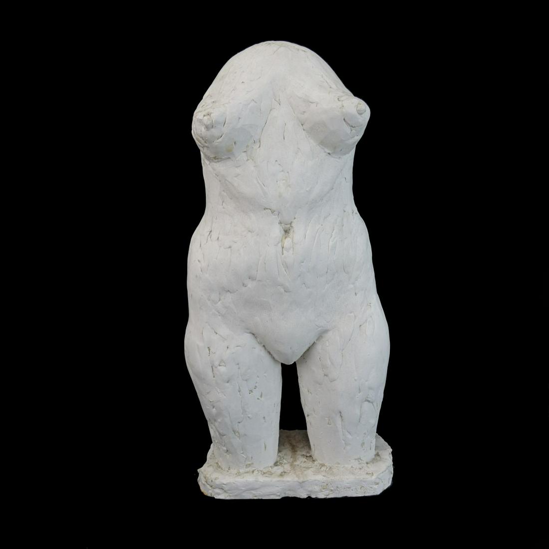 Larry Mohr, American (1921 - 2013): Larry Mohr, American (1921 - 2013) Plaster Sculpture "Carrice" Signed and Titled. Measures 23" x 10-1/2" x 6". Provenance: Estate of Larry Mohr. Larry Mohr was an accomplished sculptor whose figural a