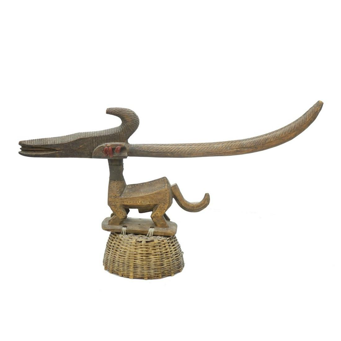 African Wood Carved Antelope (1 of 3)