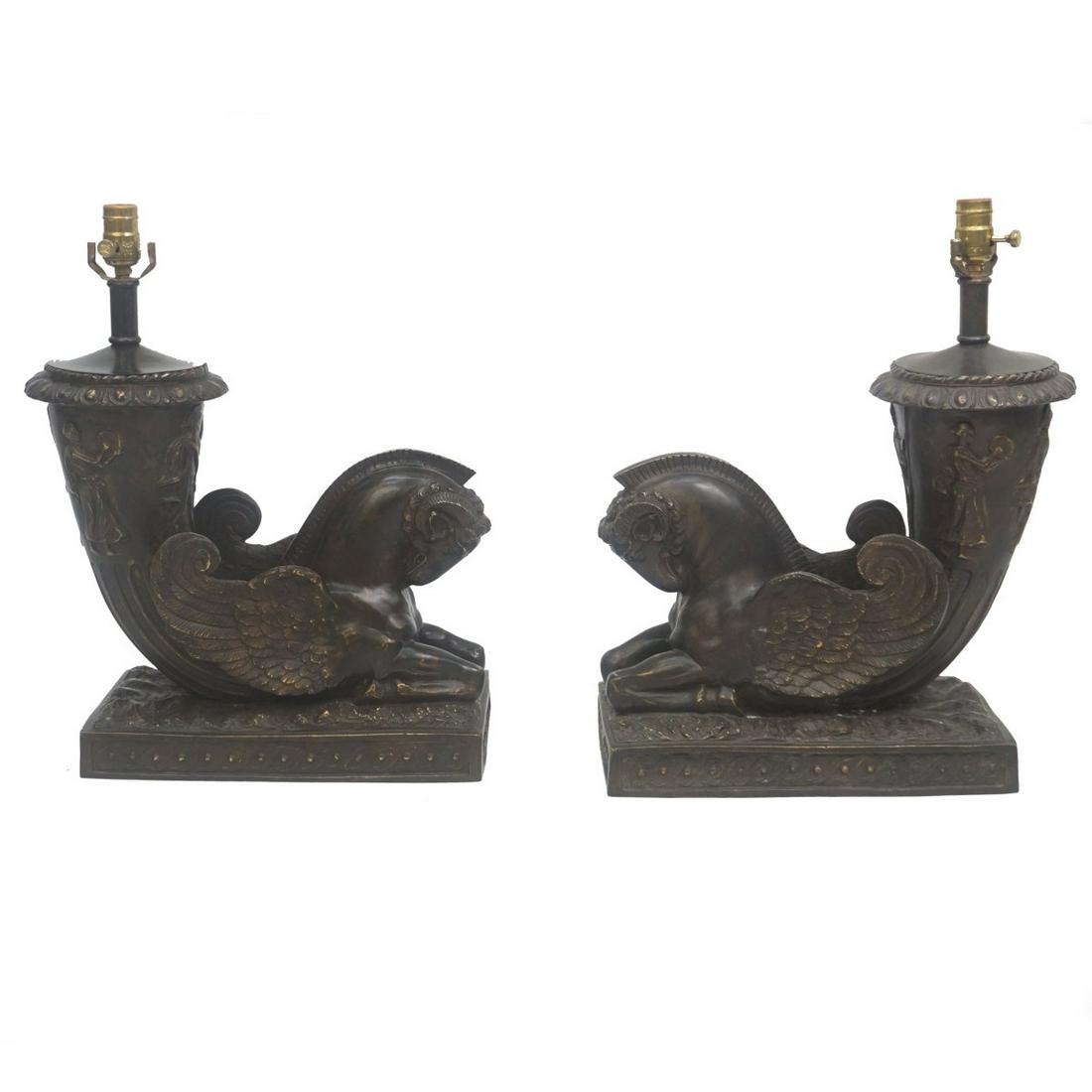 Pair of Cornucopia Lamps (1 of 3)