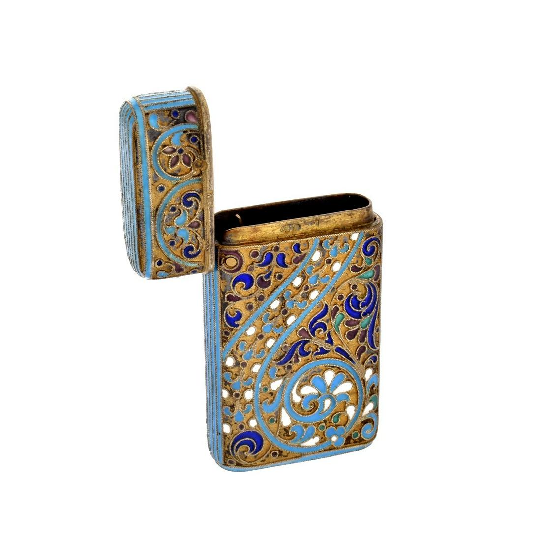 Russian Enamel Silver Match Safe (1 of 4)