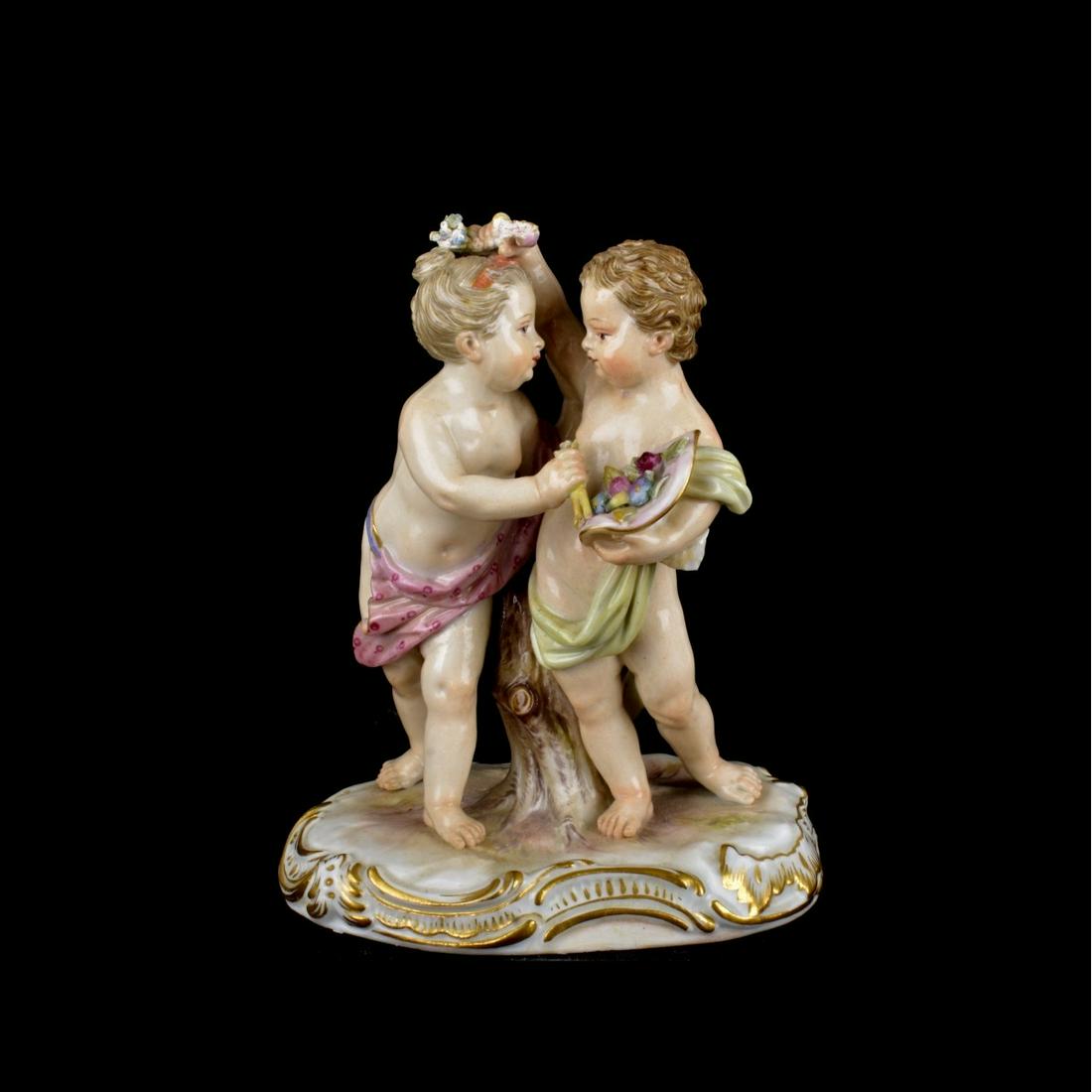 19th C. Meissen Putti Couple (1 of 6)