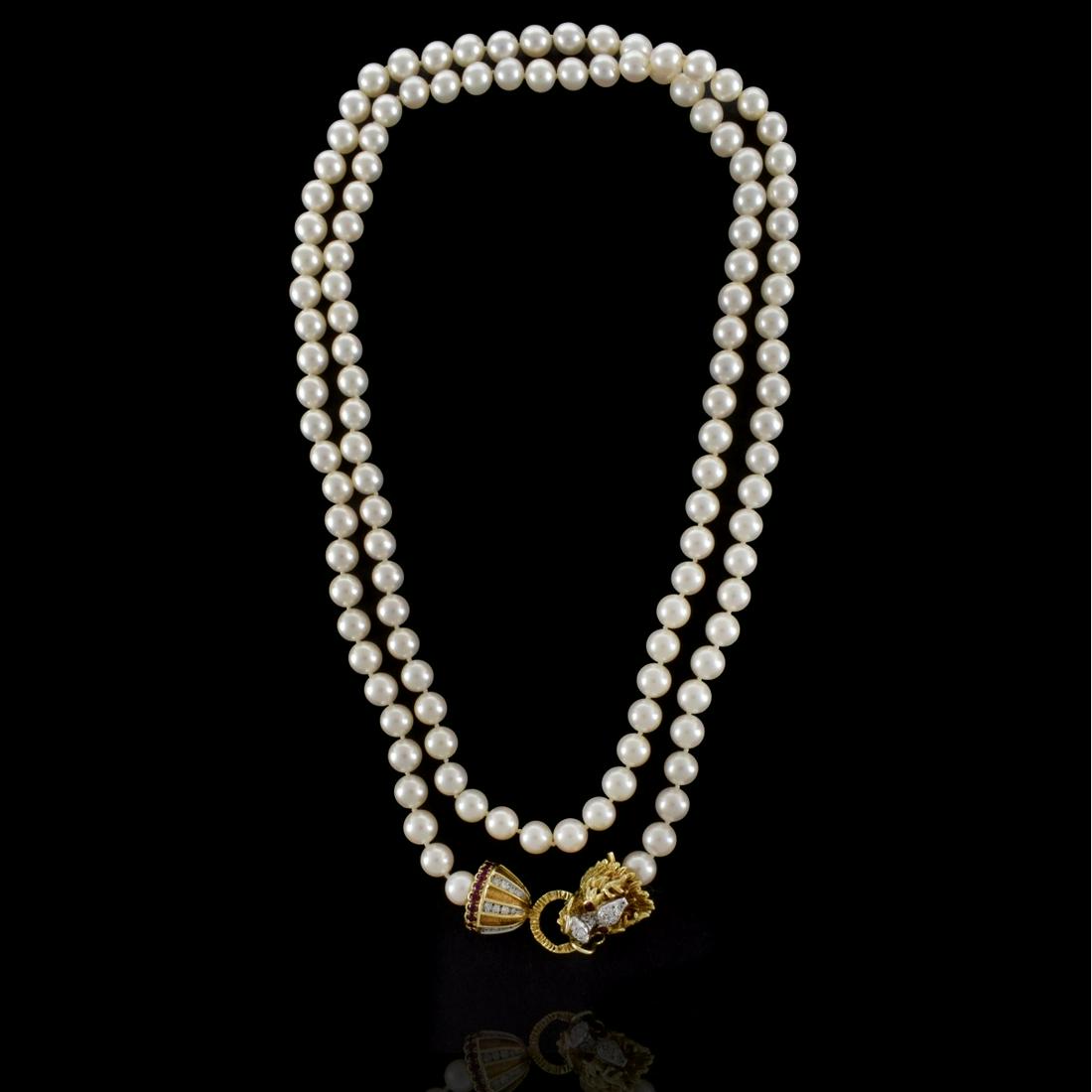 Pearl, Gemstone and 14K Necklace (1 of 6)