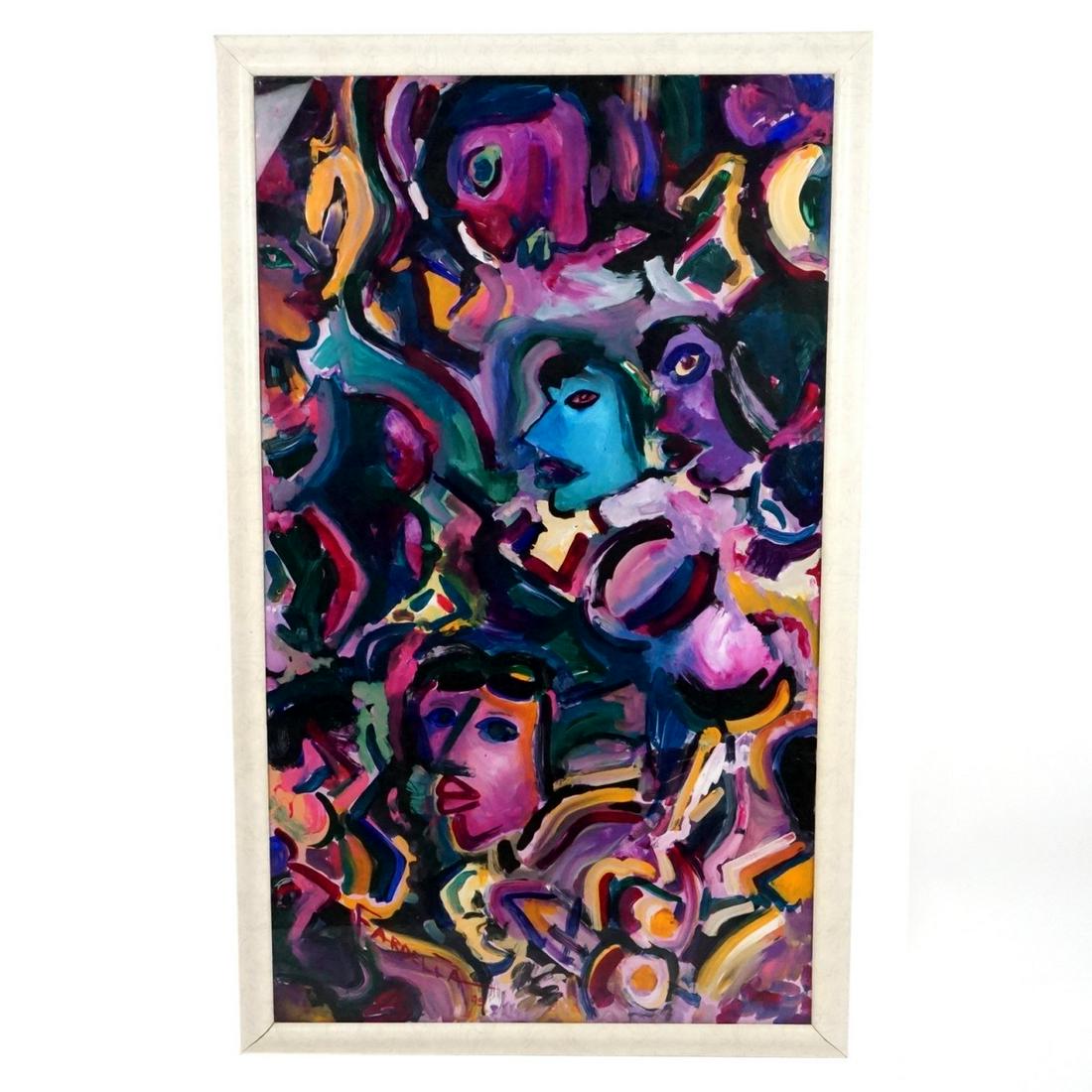 Fardelia (20th C) Reverse Painting (1 of 3)