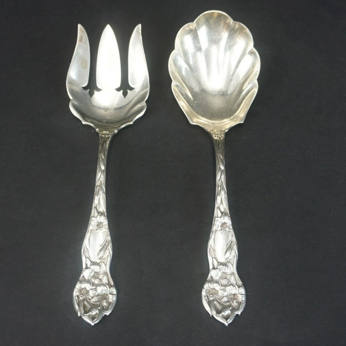 Watson Co. Sterling Serving Fork and Spoon (1 of 3)