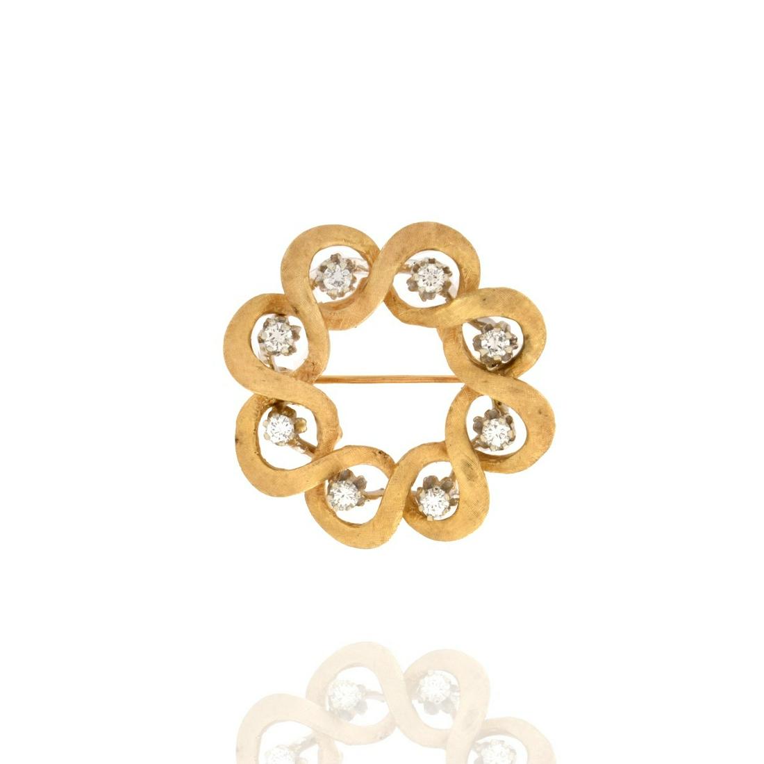 Diamond and 14K Brooch (1 of 4)