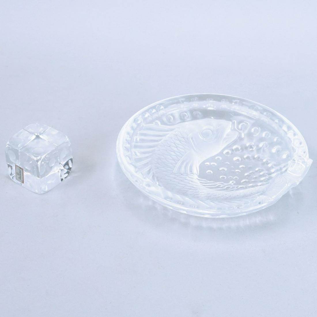Lalique Ashtray and Baccarat Die (1 of 4)