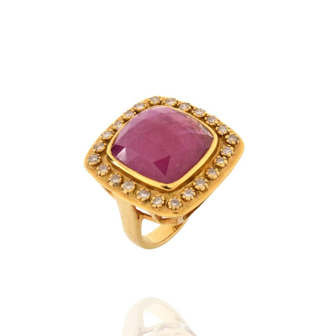 Ruby, Diamond and 18K Ring (1 of 5)