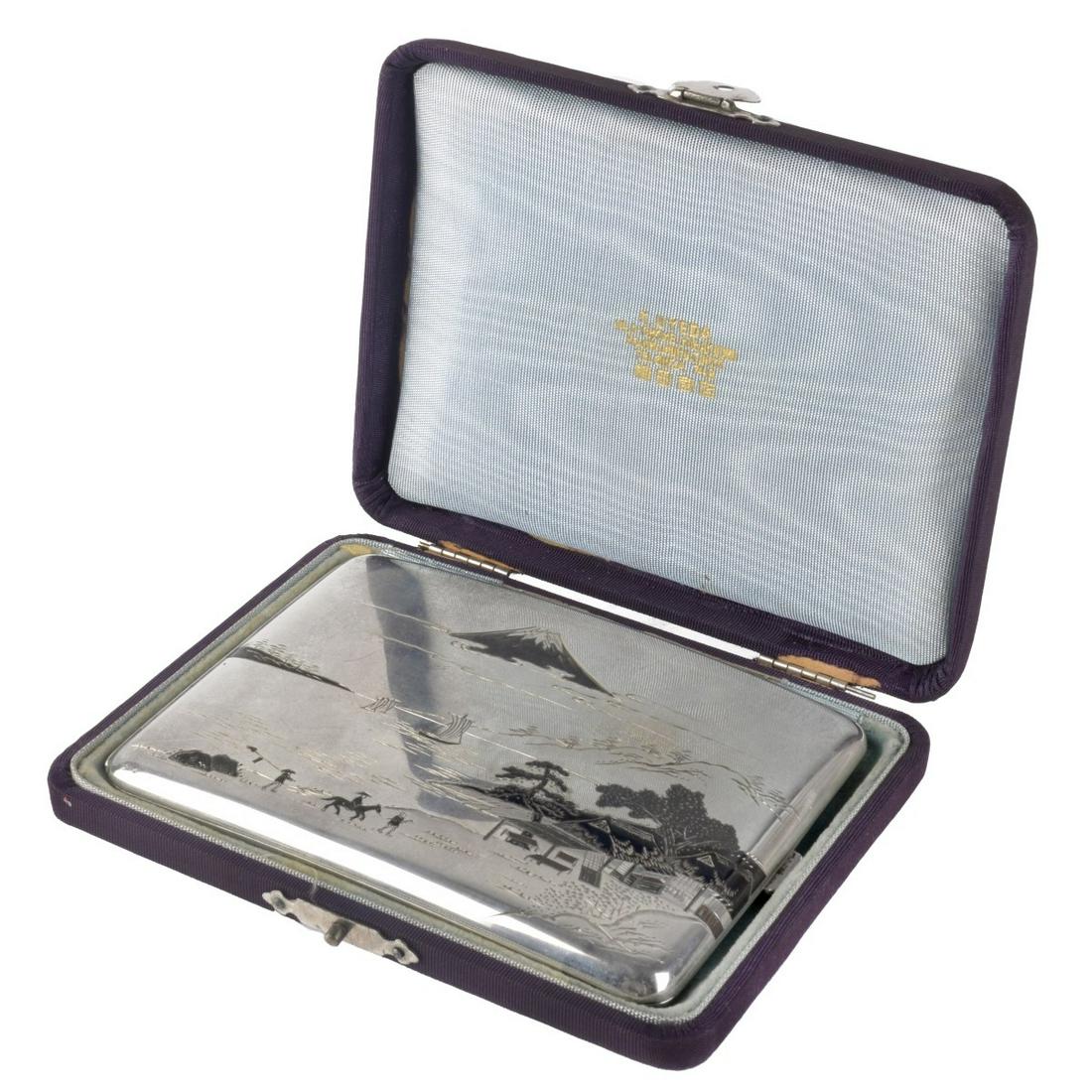 K. Uyeda Silver Cigarette Case (1 of 7)