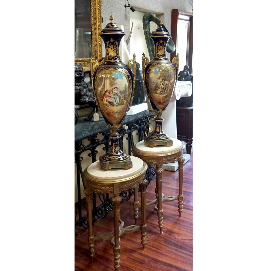 Sevres Pedestal Vases (1 of 4)