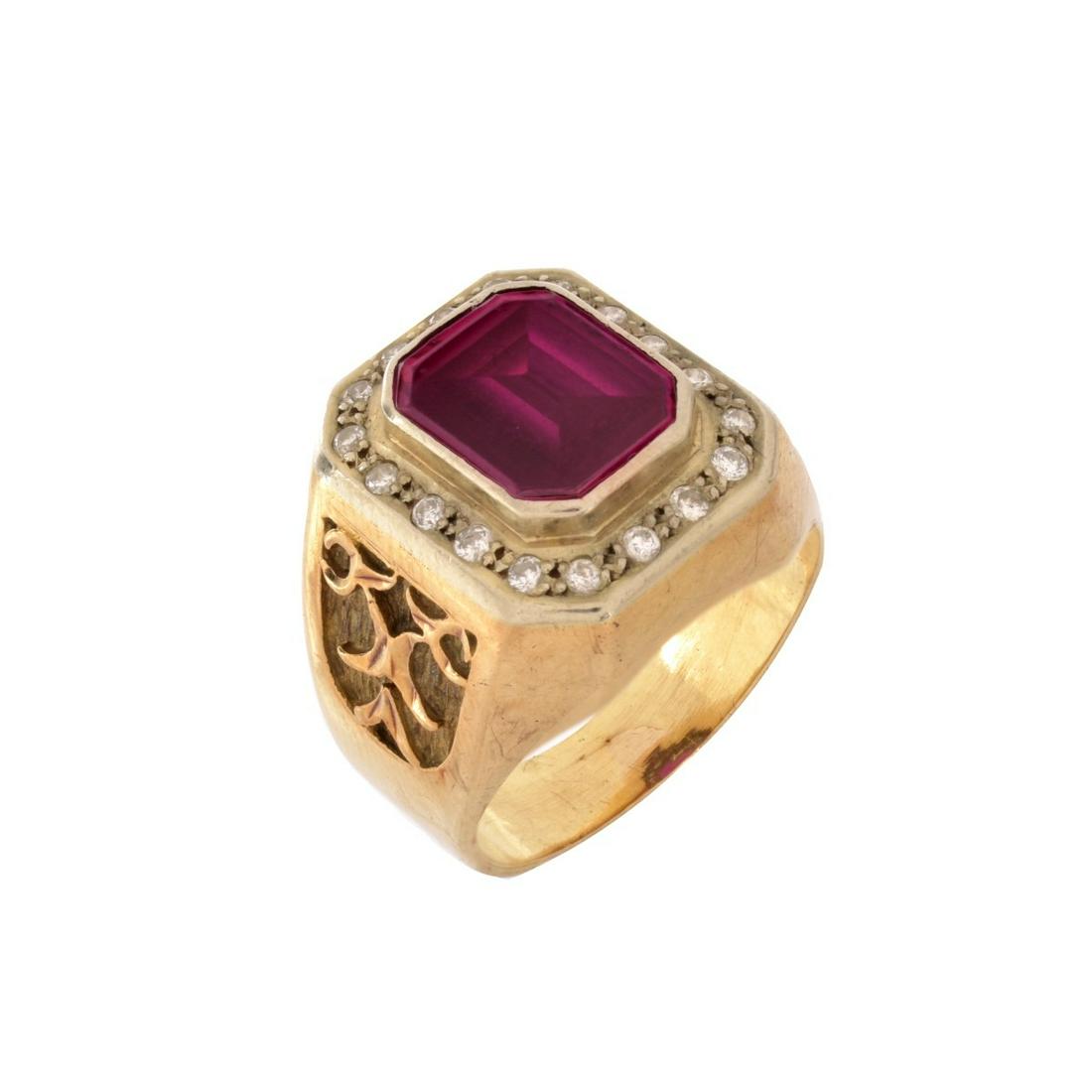Ruby, Diamond and 14K Ring (1 of 6)