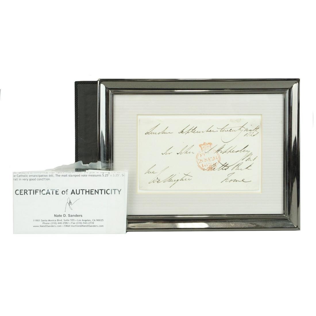 Duke of Wellington Hand Written Note (1 of 2)