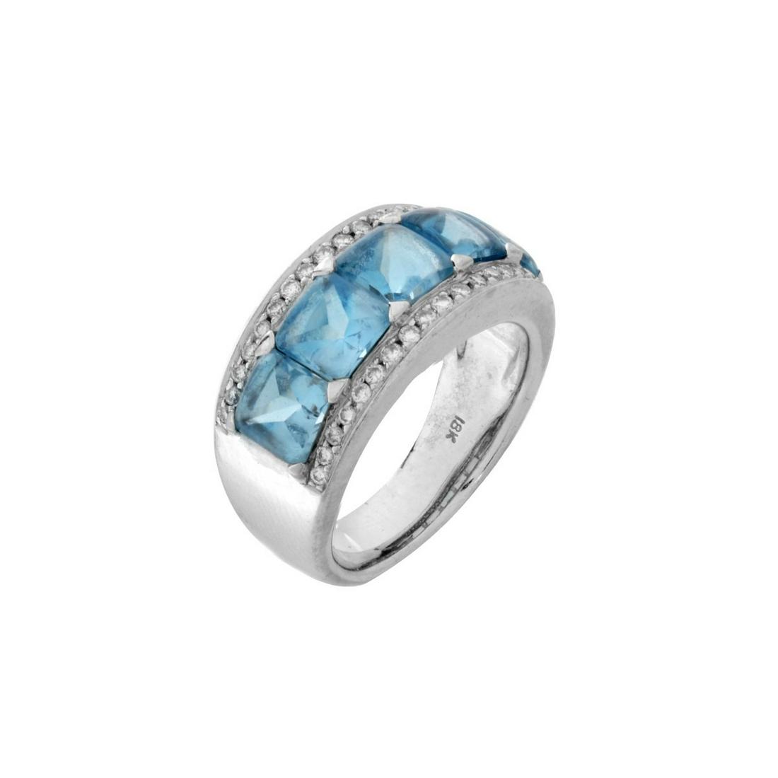 Topaz, Diamond and 18K Ring (1 of 7)