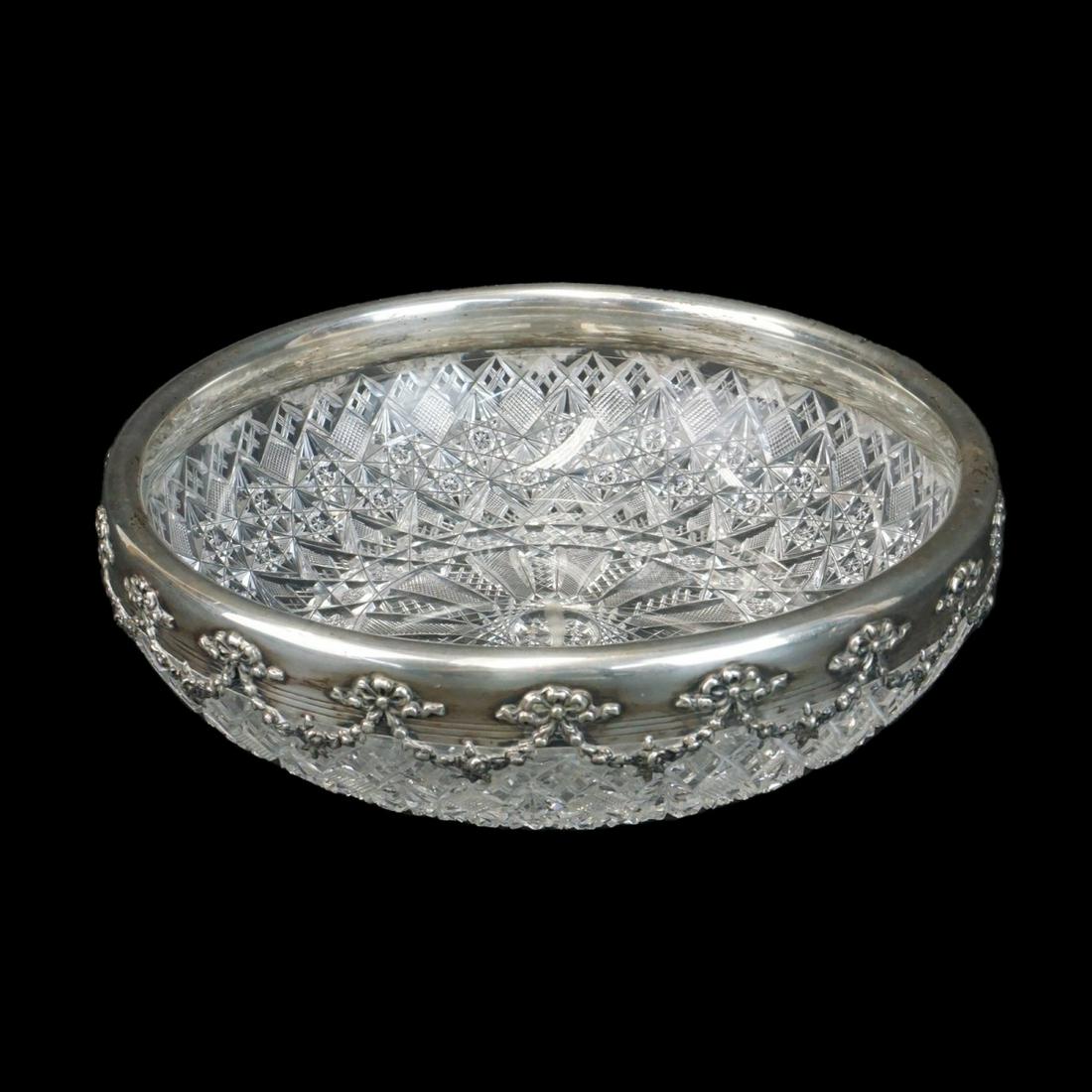 Gorham Silver and Cut Glass Bowl (1 of 4)