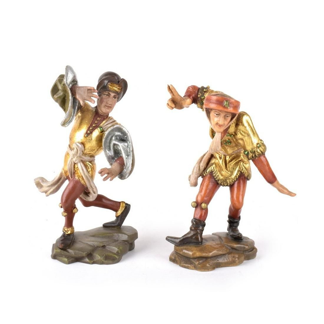 Italian Carved Wood Jester Figures (1 of 5)