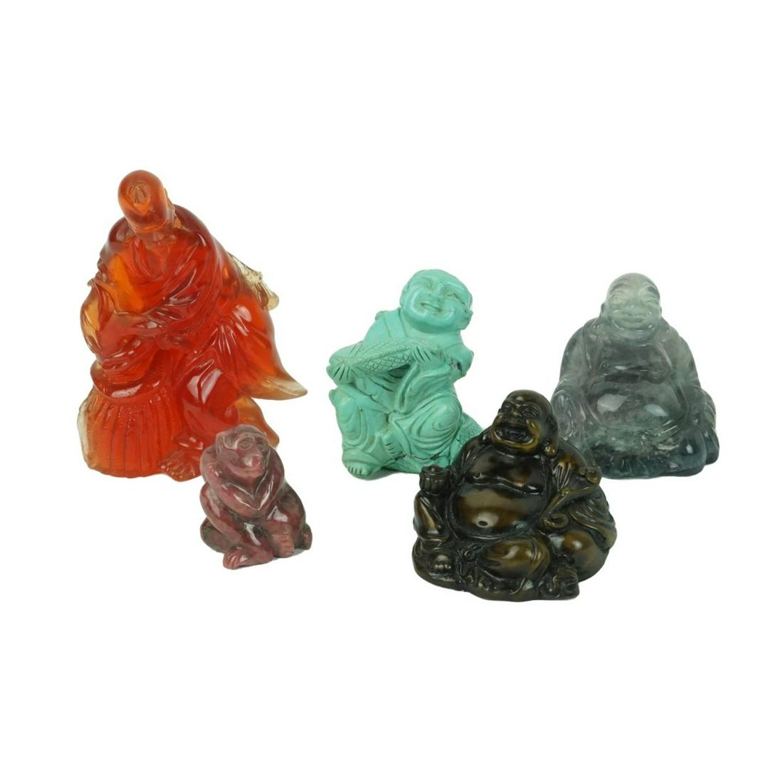 Five Chinese Carved Figures (1 of 3)