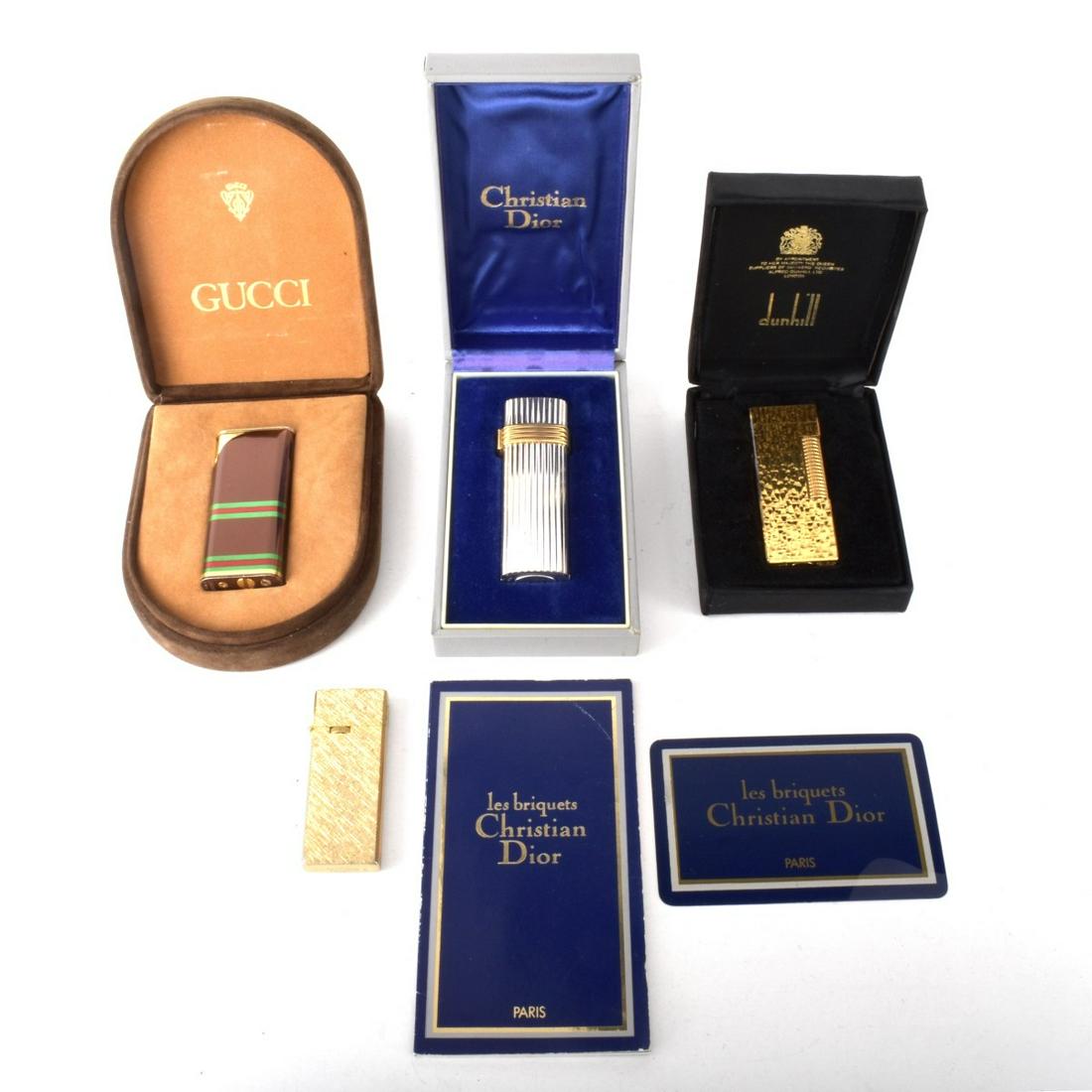 Dunhill, Dior, Gucci, Sharp Cigarette Lighters (1 of 4)