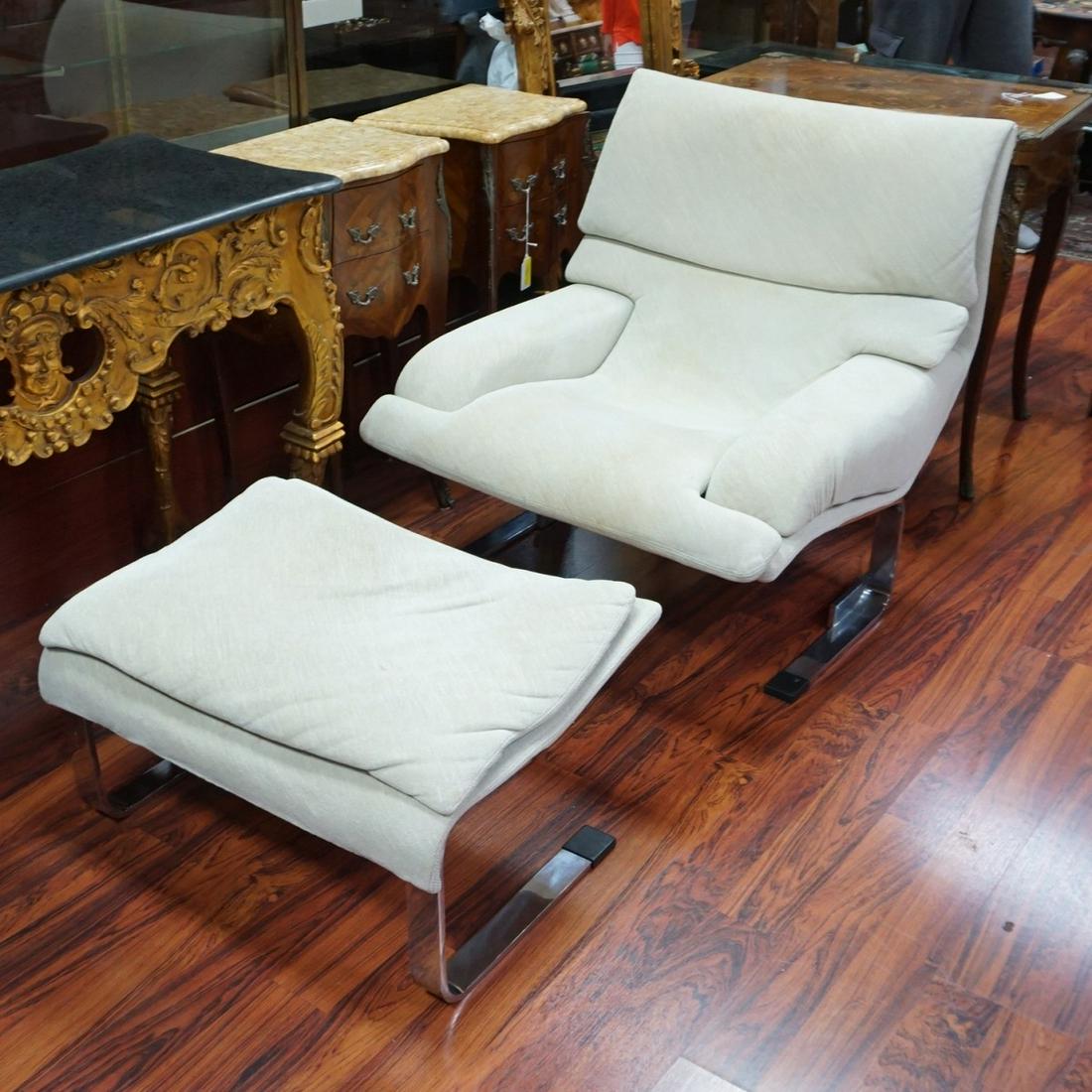 Giovanni Offredi for Saporetti Chair and Ottoman (1 of 3)