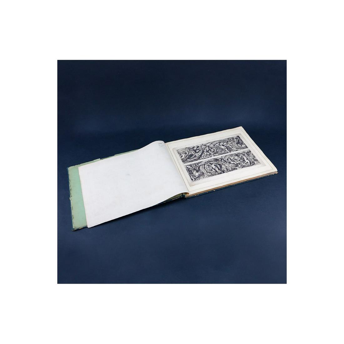 Jean Lepautre, French (1618â€“1682): Jean Lepautre, French (1618â€“1682) A Book collection of forty (40) engravings by Le Blond of decorative designs. Measures 12" x 15-1/2". Condition: Toning and wear, loose cover. Estimate: $100.0