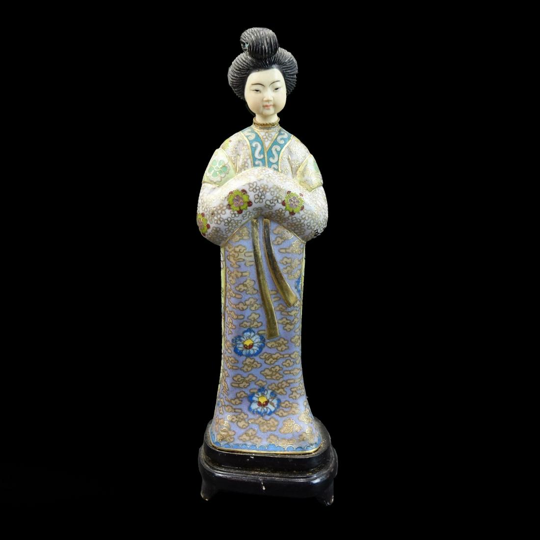 Chinese Cloisonne Geisha (1 of 4)