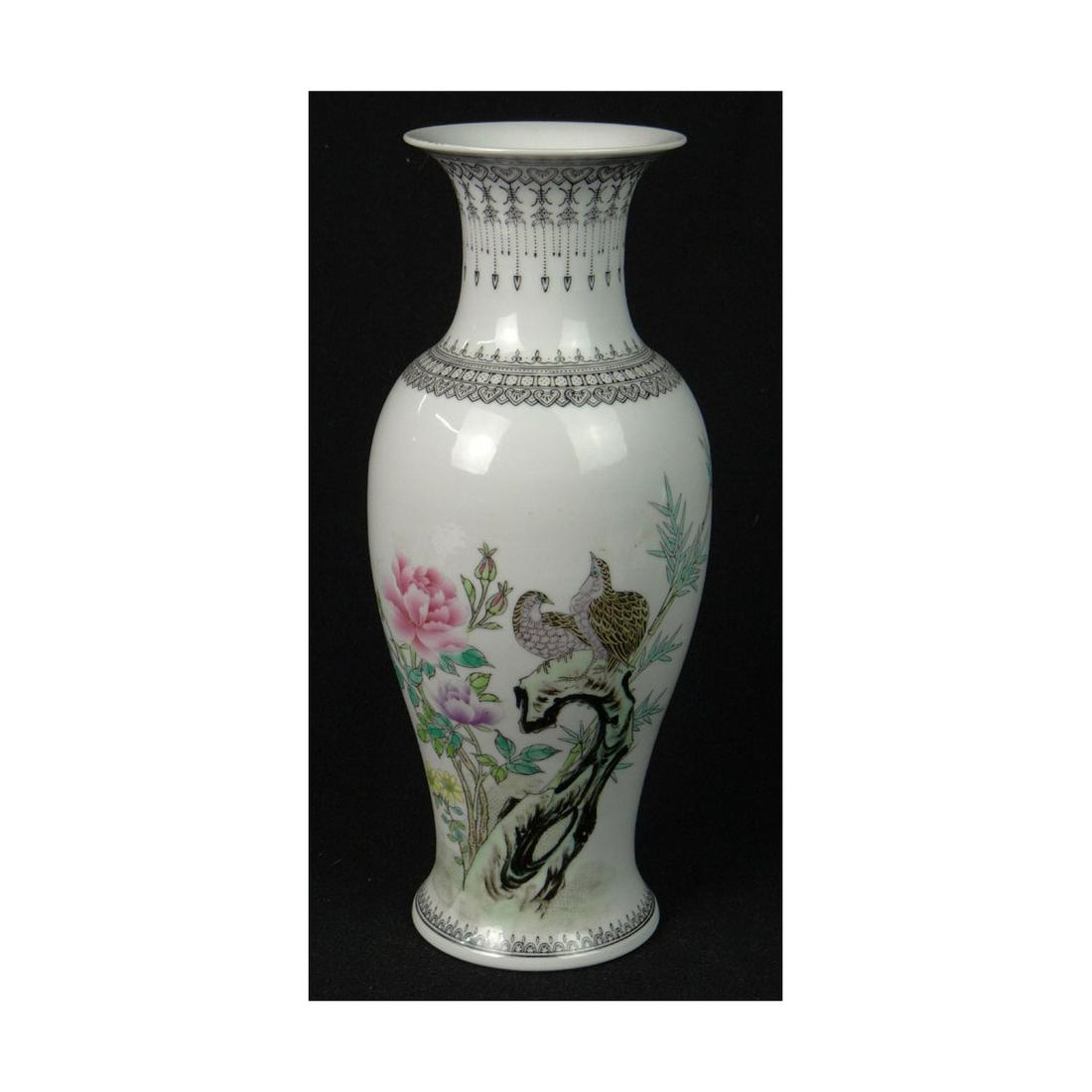 Chinese Enamel Painted Porcelain Baluster Vase (1 of 6)