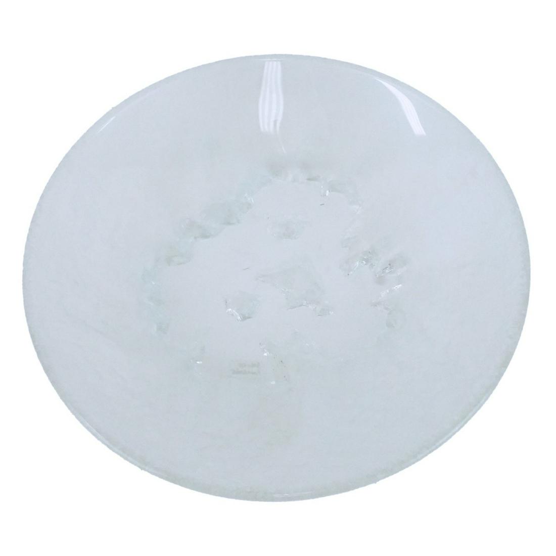 Hoya Bowl: Vintage Hoya "Snowflake" Crystal Shallow Bowl by Saburo Funakoshi. Measures 2-1/2" x 11-3/4". Condition: Good condition. Estimate: $50.00 - $150.00 Domestic Shipping: $85.00