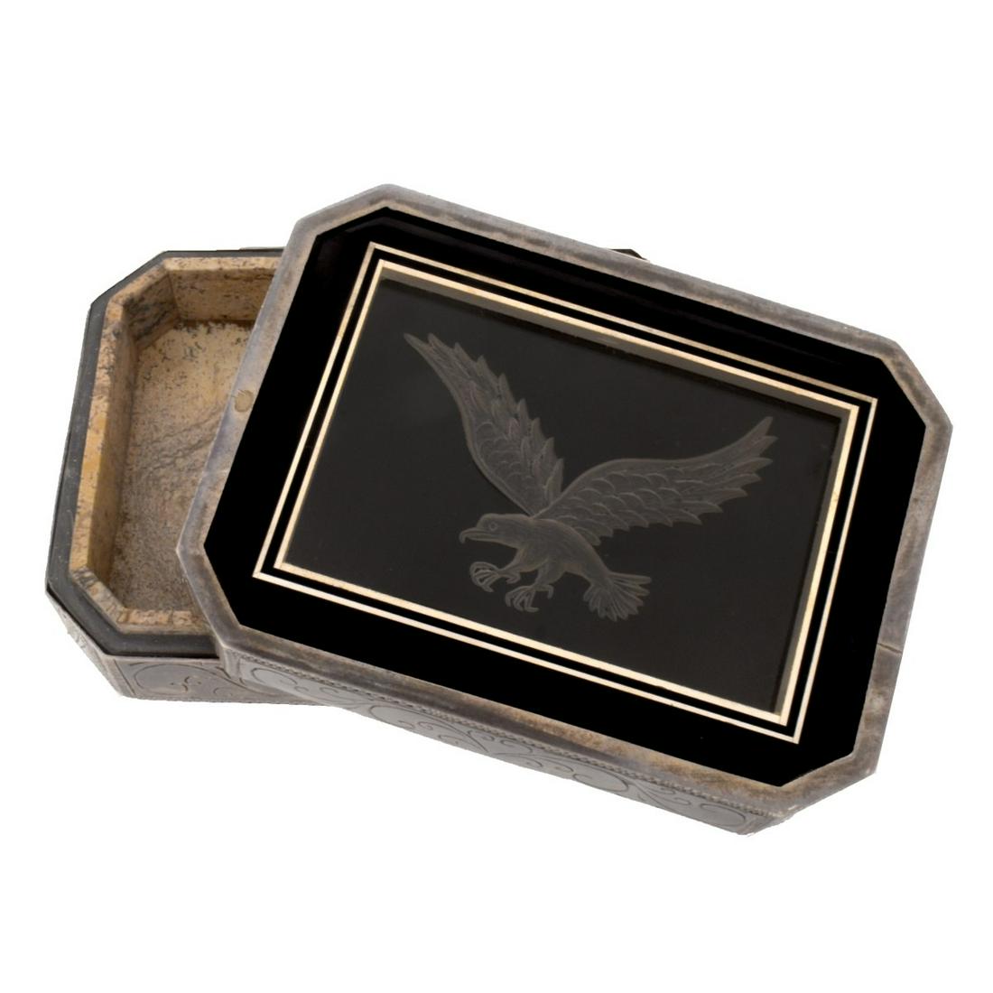 Silver, Agate, Onyx and Rock Crystal Box (1 of 4)