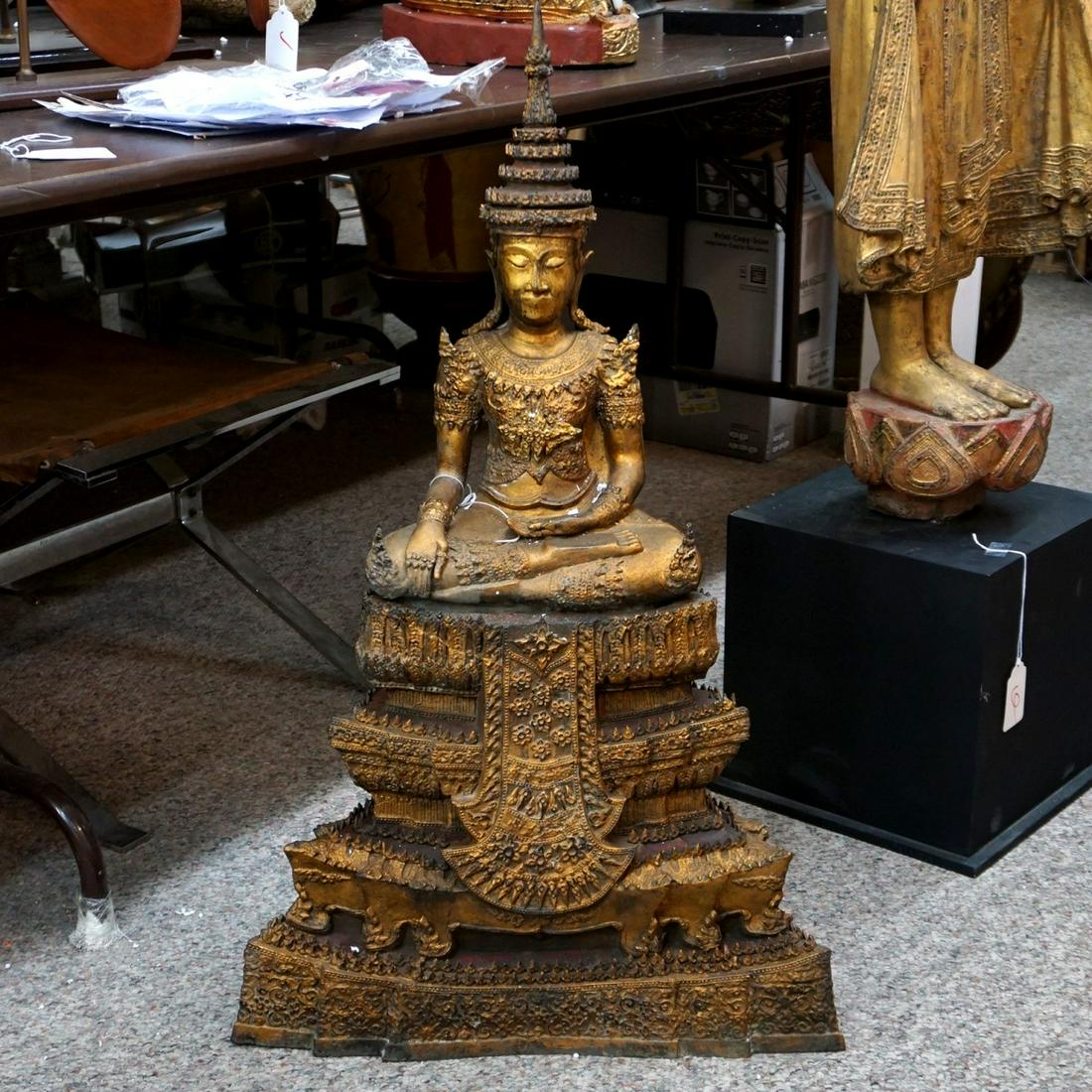 Thai Gilt Bronze Buddha Figure (1 of 2)