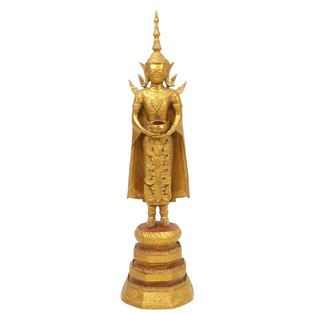 Thai Bronze Standing Buddha (1 of 2)