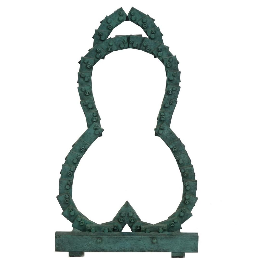 Larry Mohr, American (1921 - 2013) Sculpture: Larry Mohr, American (1921 - 2013) Bronze Sculpture "Green Standing Composition" Unsigned. Measures 26-3/8" x 16" x 12". Provenance: Estate of Larry Mohr. Larry Mohr was an accomplished sculptor whose