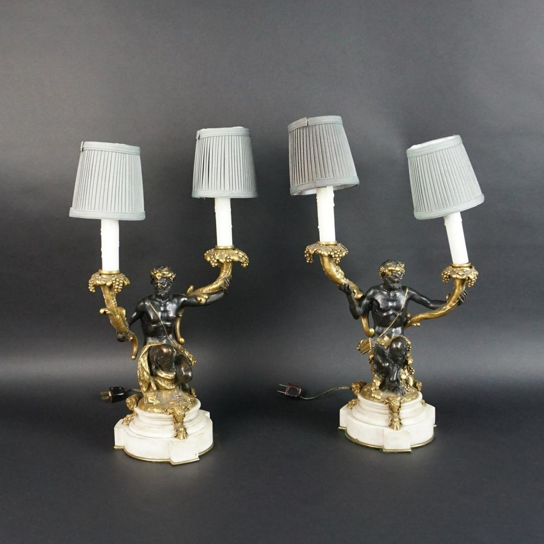 Pair of Bacchus Bronze Candelabra (1 of 3)