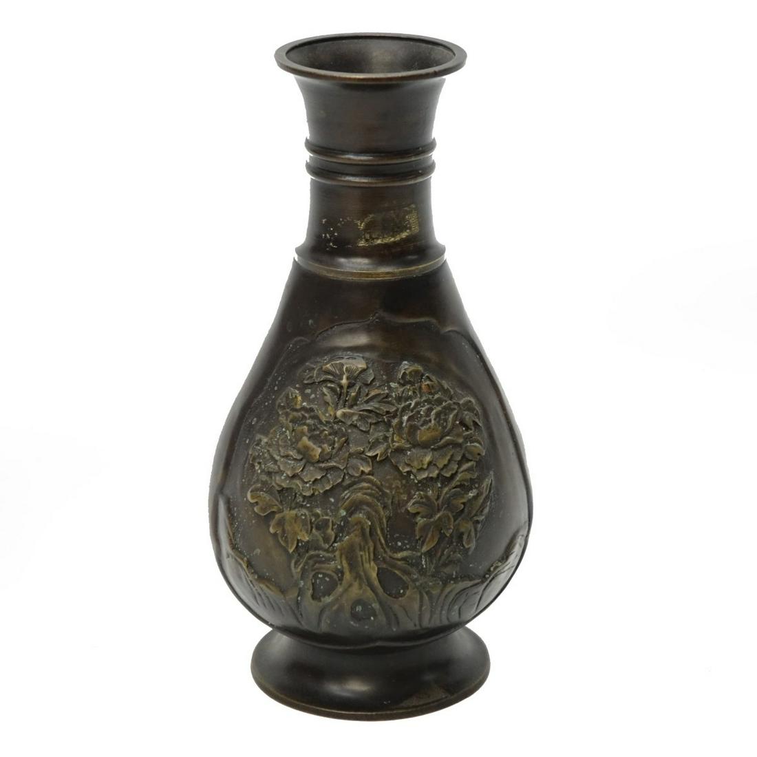 Antique Japanese Bronze Vase (1 of 3)