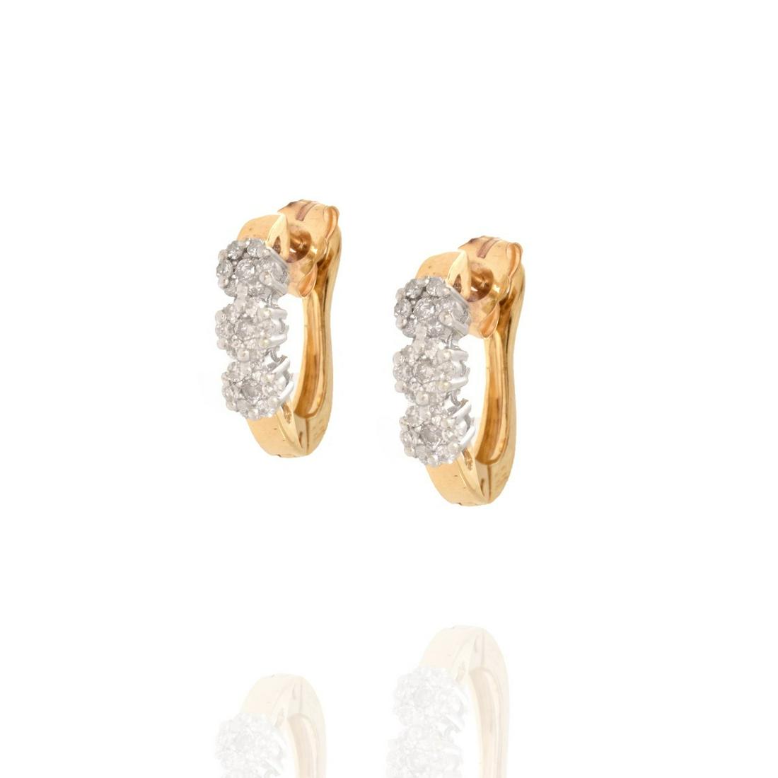 Diamond and 14K Hoop Earrings (1 of 5)