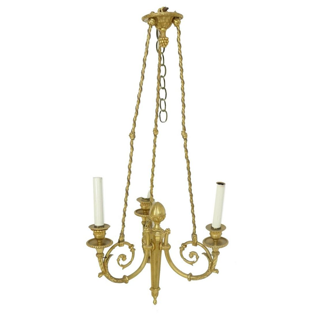 Louis XVI Style 3 Arm Chandelier (1 of 2)