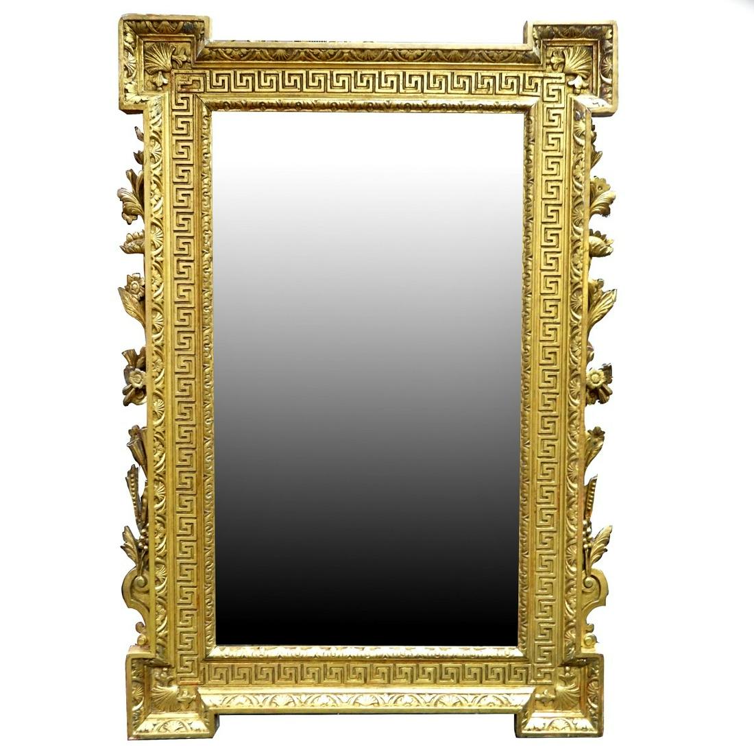 Antique Neoclassical Style Giltwood Mirror (1 of 2)