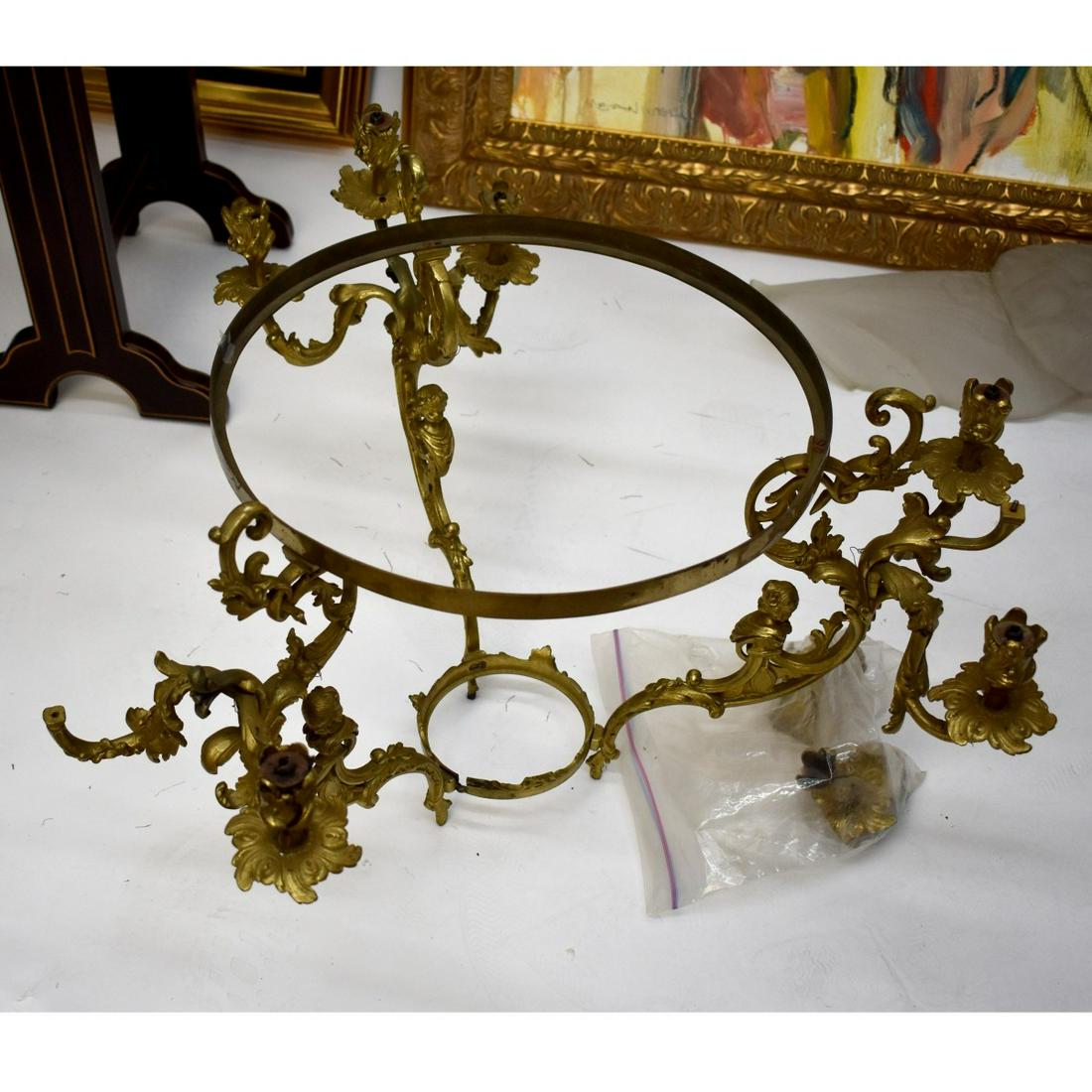 19th C. French Gilt Bronze Chandelier (1 of 3)