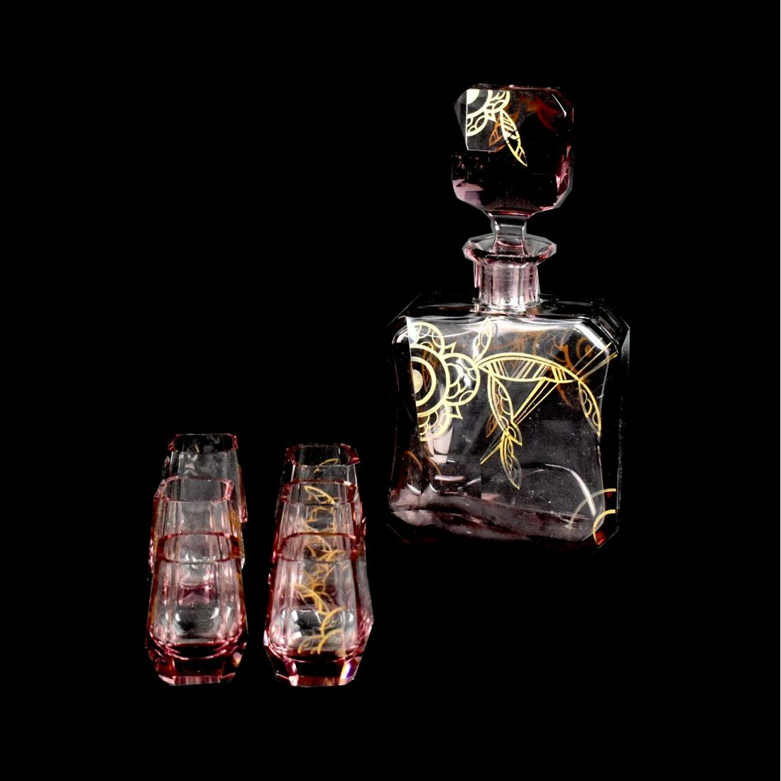 Vintage Czech Decanter Set (1 of 4)