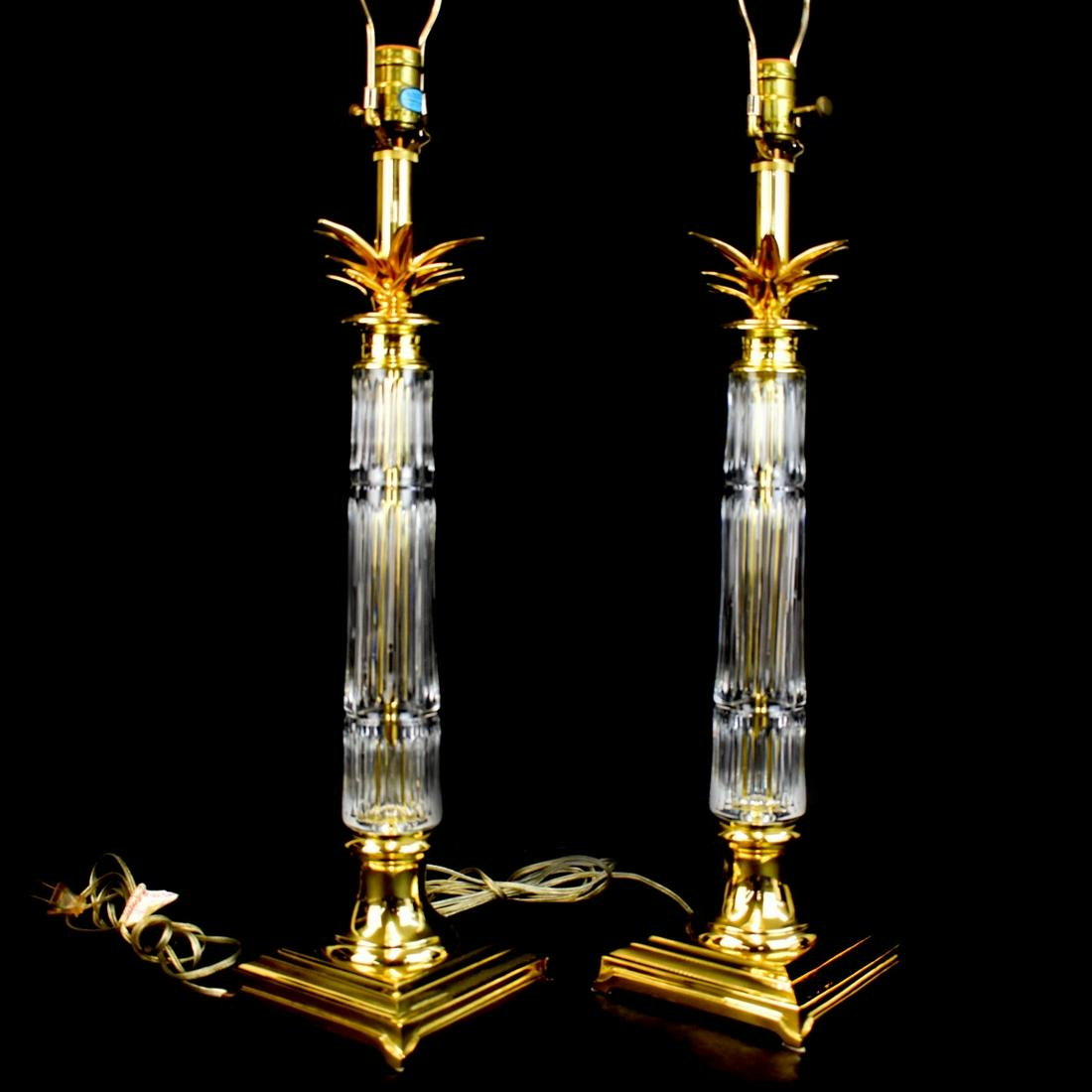 Pair of Waterford Style Lamps (1 of 5)