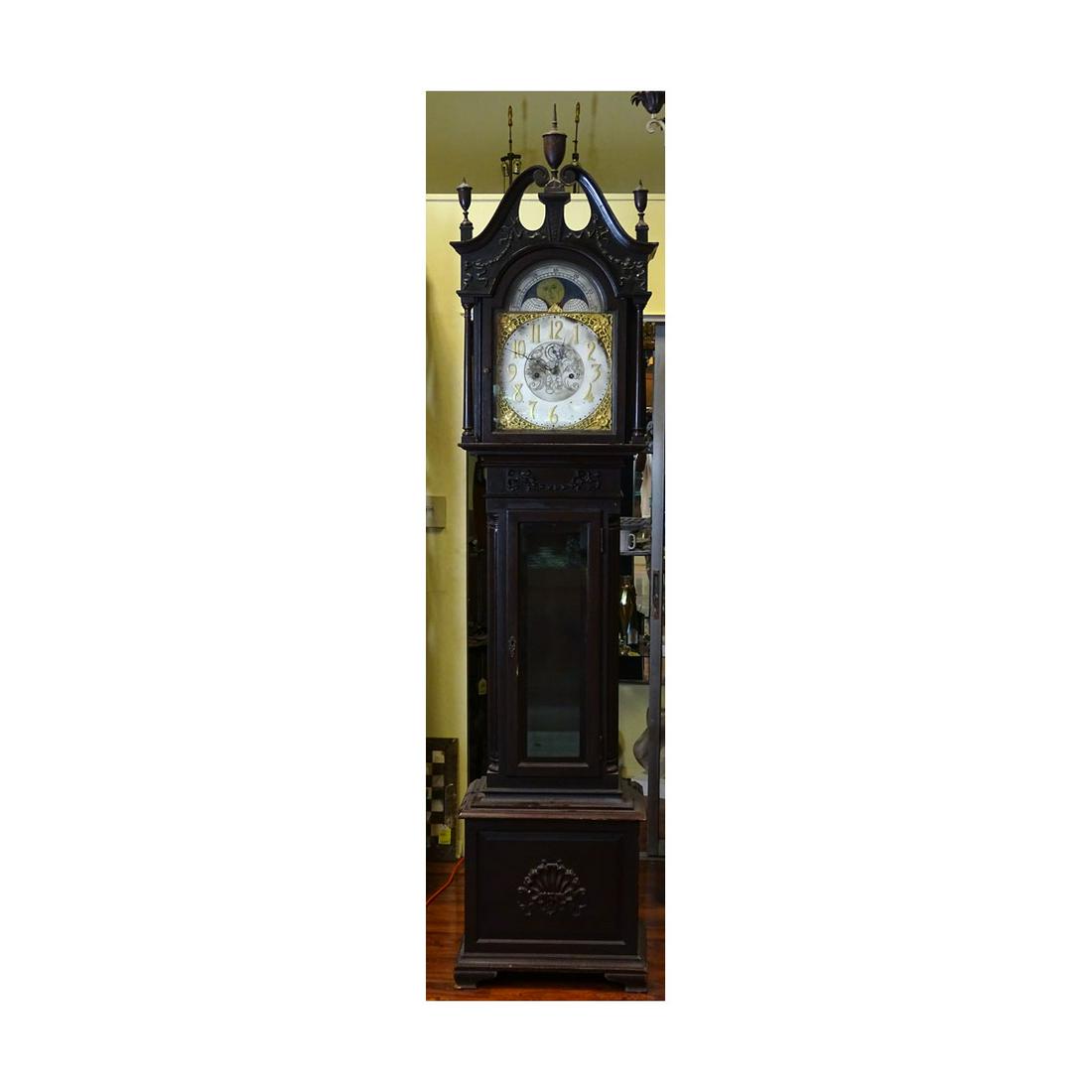 Antique Moon Phase Grandfather Clock (1 of 7)