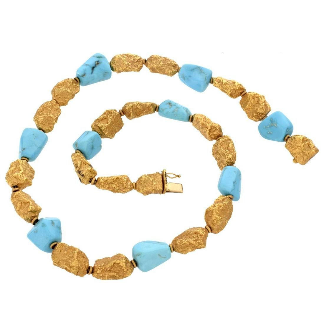Turquoise and 18K Necklace (1 of 5)
