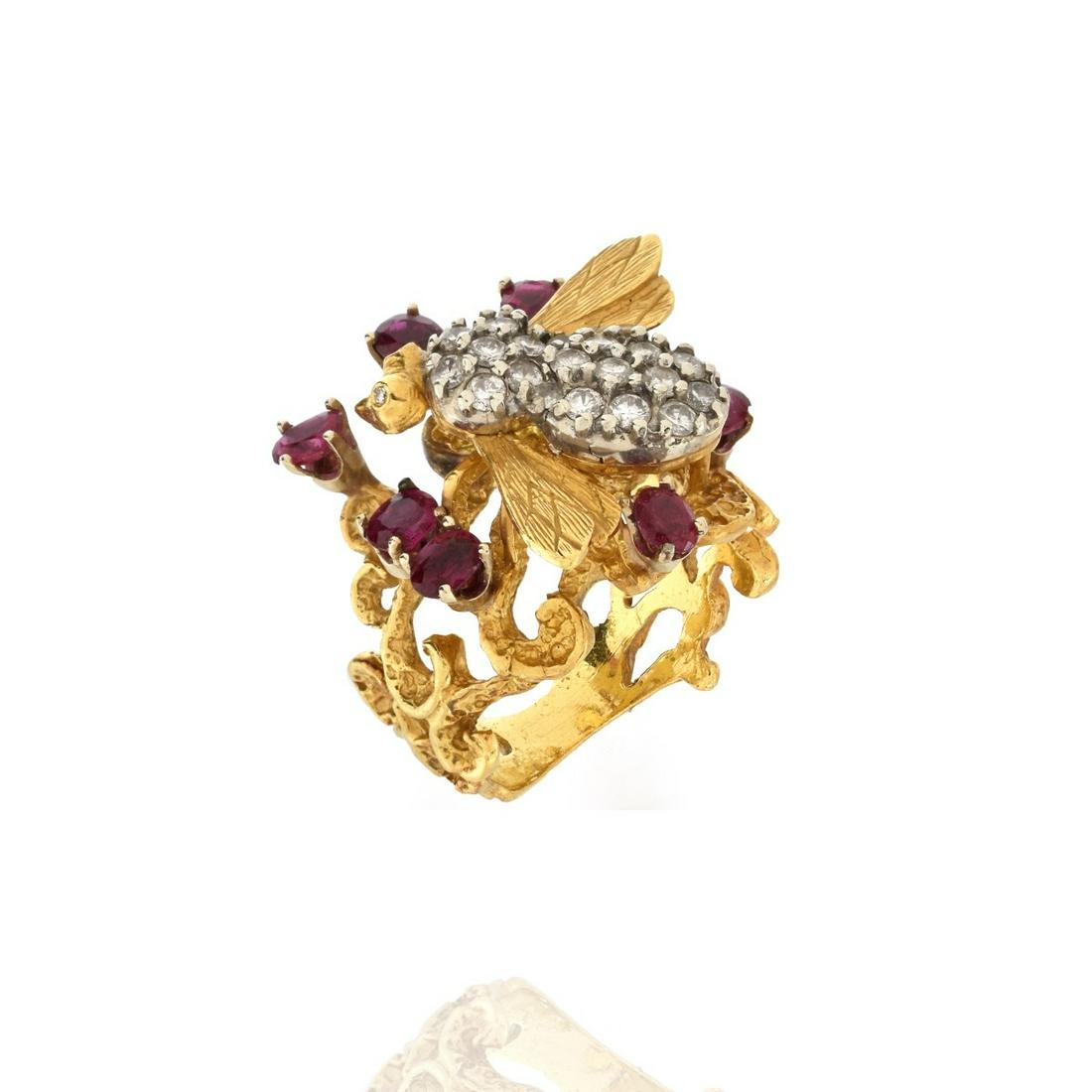 Ruby, Diamond and 14K Ring (1 of 5)