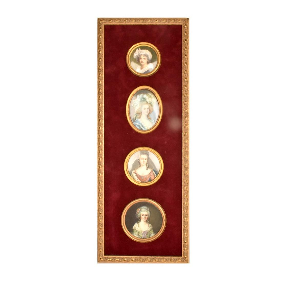 Antique French Miniature Paintings (1 of 9)