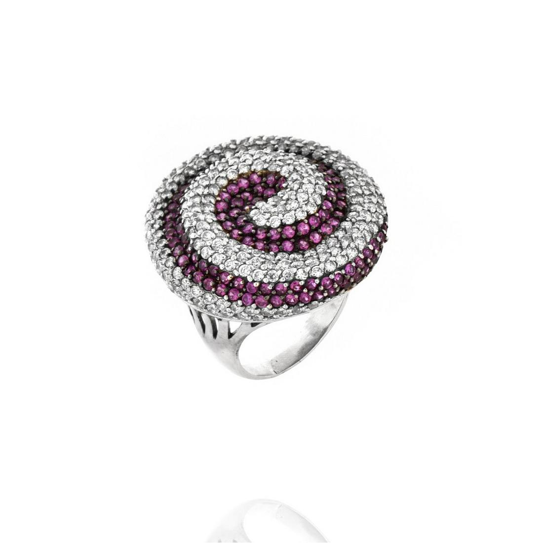 Diamond, Ruby and Silver Ring (1 of 5)