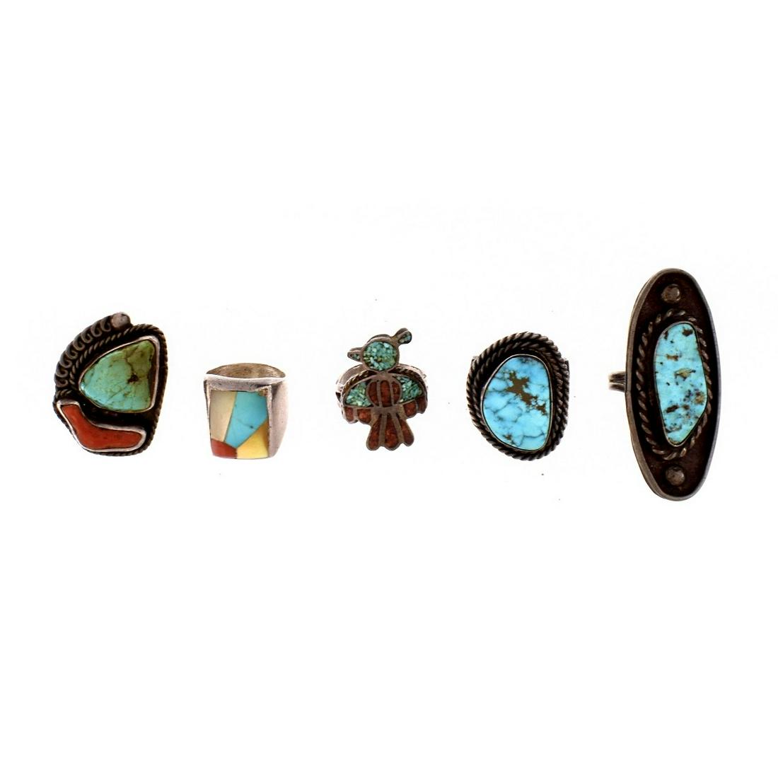 Turquoise and Silver Rings (1 of 2)