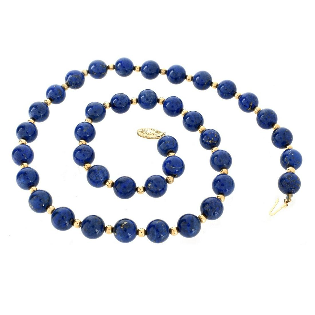 Lapis and 14K Necklace (1 of 4)
