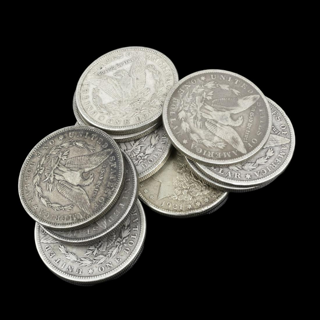 Ten U.S. Morgan Silver Dollars (1 of 3)