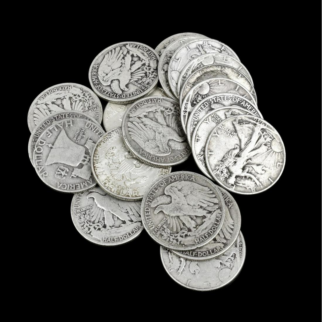 Twenty U.S. Silver Half Dollars (1 of 3)