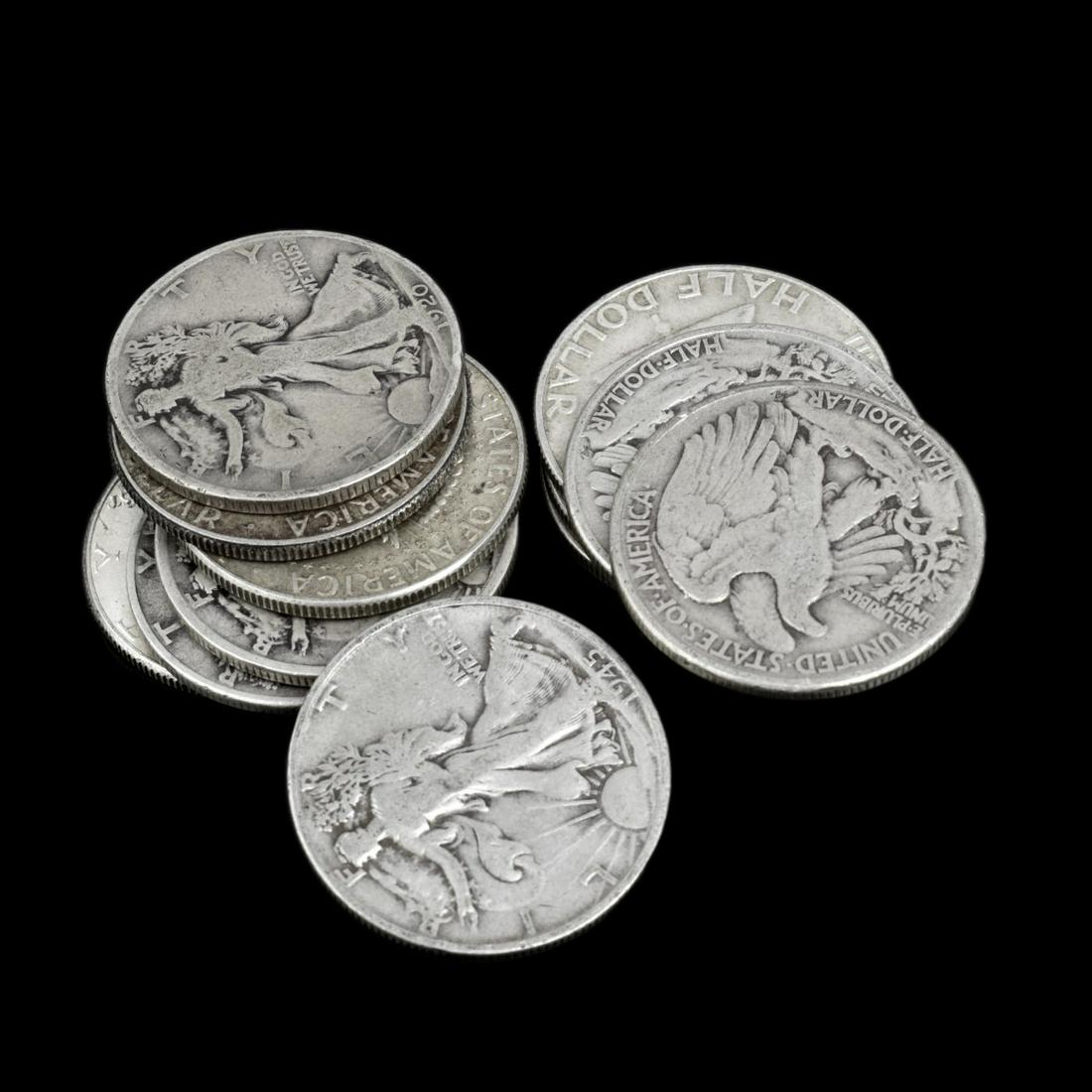 Thirteen U.S. Silver Half Dollars (1 of 3)