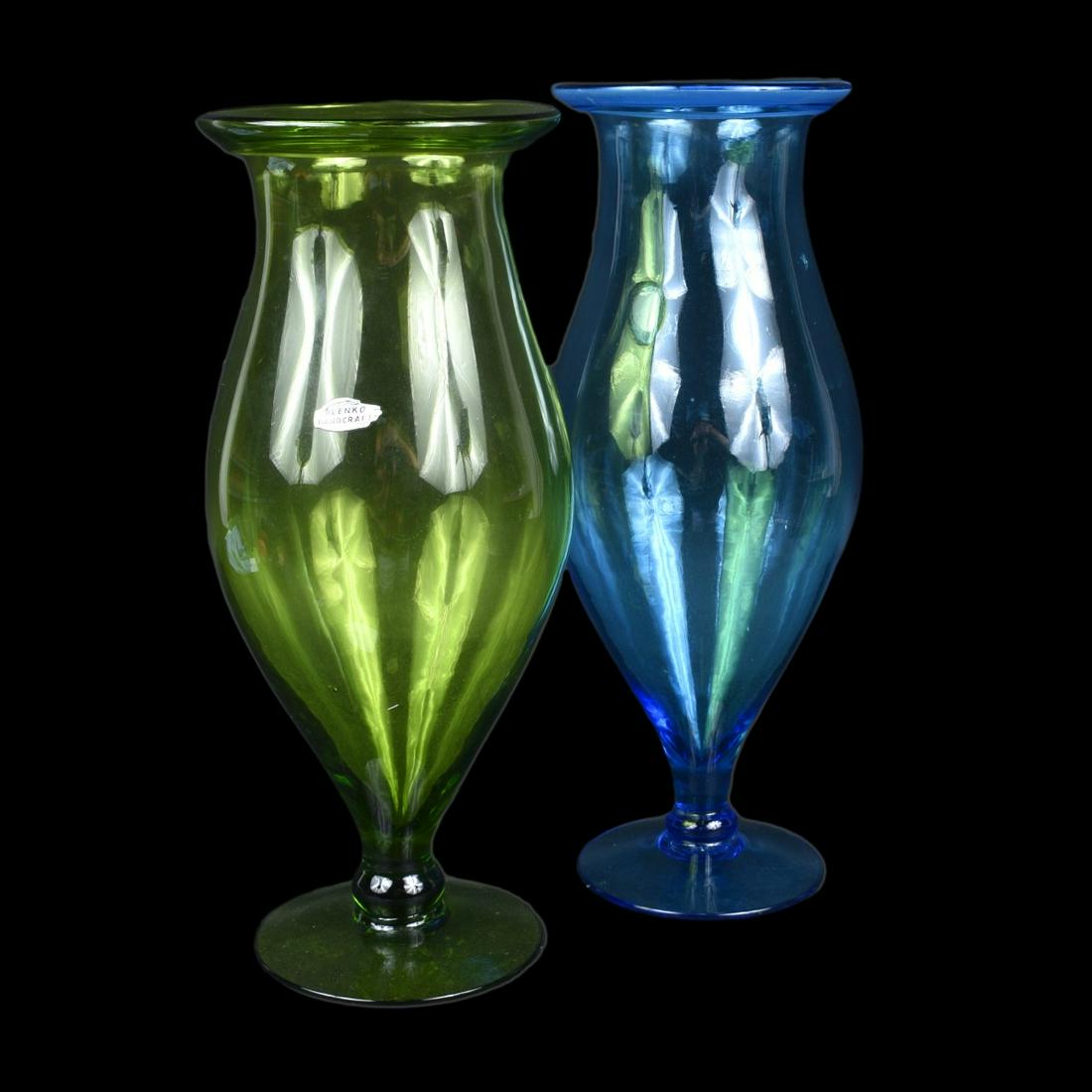 Two Blenko Glass Vases. (1 of 5)