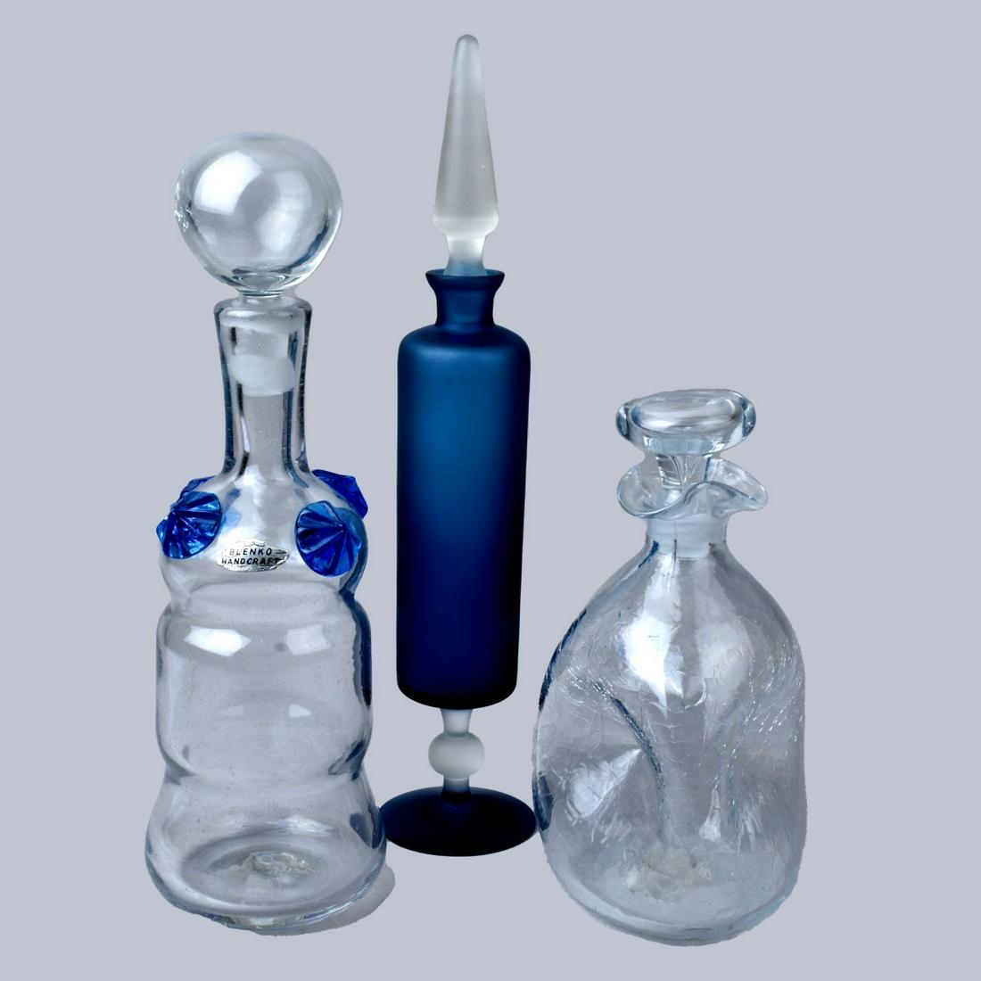 Three Vintage Glass Decanters (1 of 5)